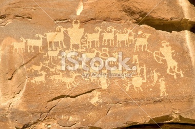 stock-photo-2014090-hunter-s-panel-indian-petroglyph