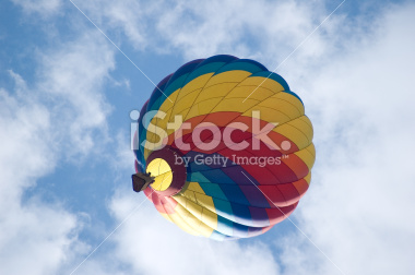 Hot Air Balloon amidst the clouds