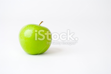 green apple photography isolated on white stock photo